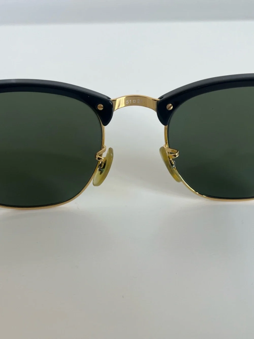 Ray-Ban Clubmaster Sunglasses - Black & Gold with Green Lenses
